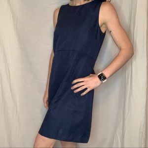 Blue JCrew Open Back Dress